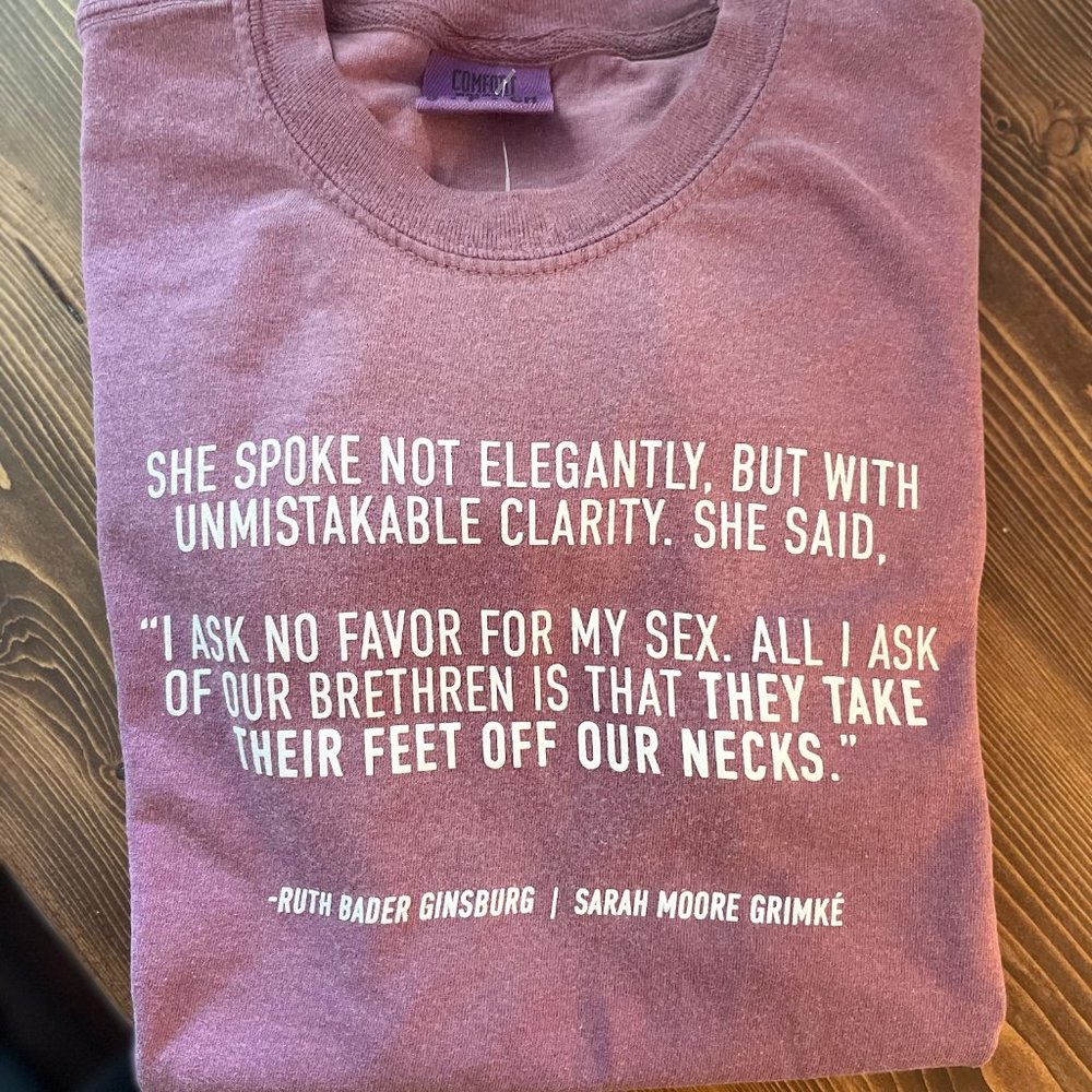 Comfort Colors RBG Feminist Quote Tee Berry Purple Unisex Size L - Picture 3 of 4